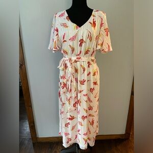 Anne Klein Juliette Flutter Sleeve MIDI Dress